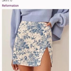 Reformation Margot Floral Mini Skirt